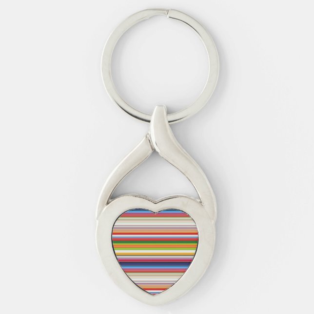 Porte-clés Bandes chaudes et colorées (Devant)