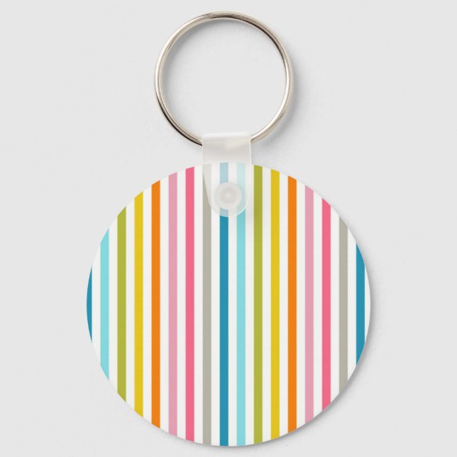 Porte-clés Bandes de bonbons colorées (Recto)