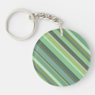 Porte-clés Bandes diagonales vert olive