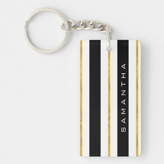 Porte-clés Bandes d'or et de noir (Devant)