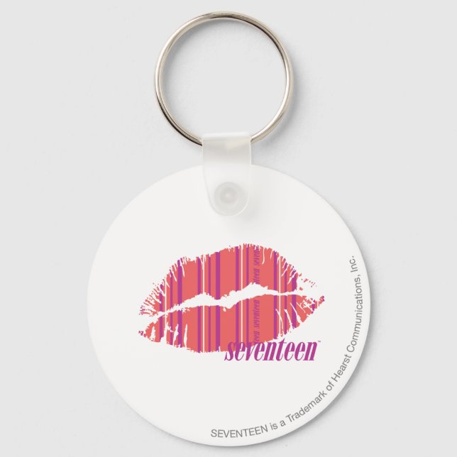 Porte-clés Bandes minces rose (Recto)