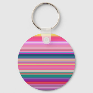 Porte-clés Bandes multicolores rétro