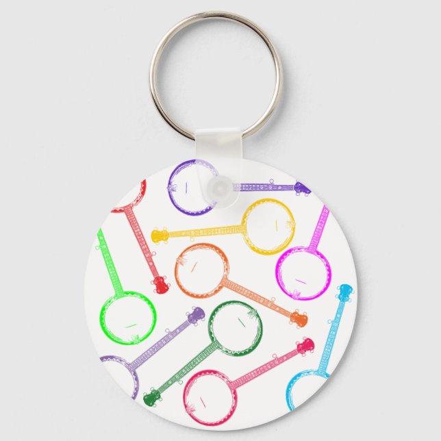 Porte-clés banjo arc-en-ciel (Recto)