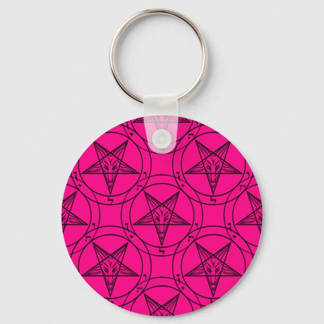 Porte-clés baphomet rose (Recto)