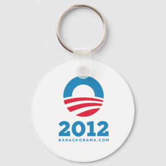 Porte-clés Barack Obama 2012 "O" (Blanc)