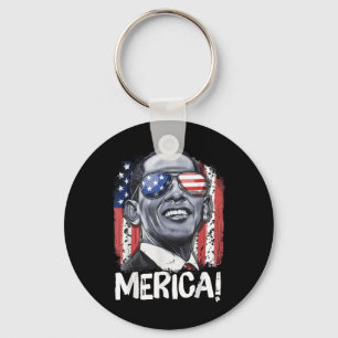 Porte-clés Barack Obama 4 juillet Merica Hommes Femmes Usa Am