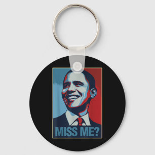 Porte-clés Barack Obama Portrait Miss Me Citation Libéral Dém