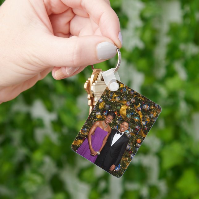 Porte-clés Barack Obama Président des États-Unis Noël à la Ma (main)