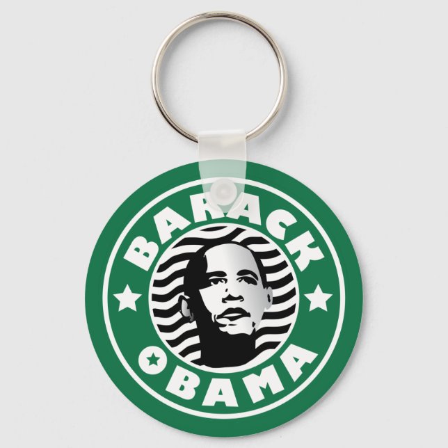 Porte-clés Barack Obama Star Caffeine (Recto)