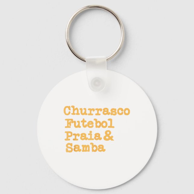 Porte-clés Barbecue Brésil Brésil Brasil Churrasco Fut (Recto)