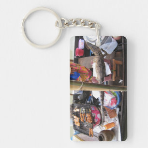 Porte-clés Barbecue de viande de crocodile ... Thaïlande Stre