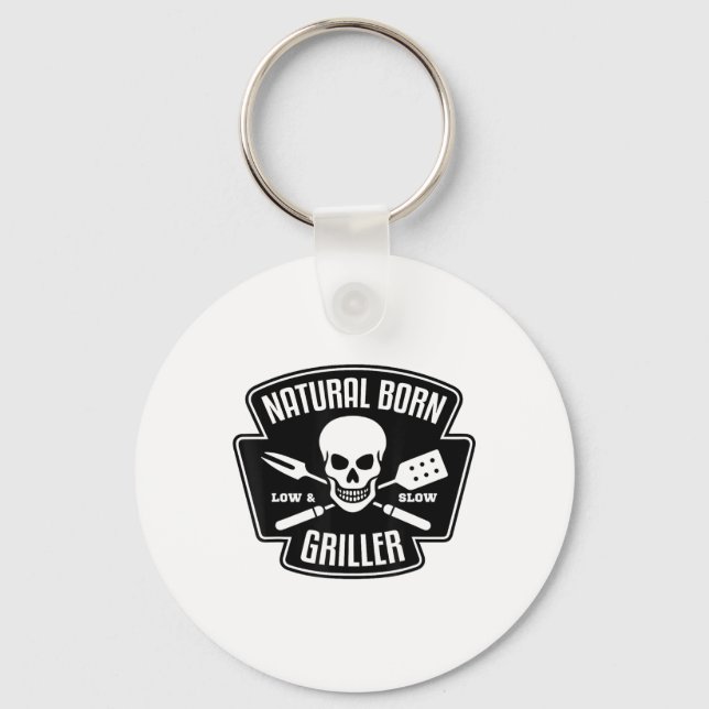 Porte-clés Barbecue Naturel Né Griller Funny Grill Master G (Recto)