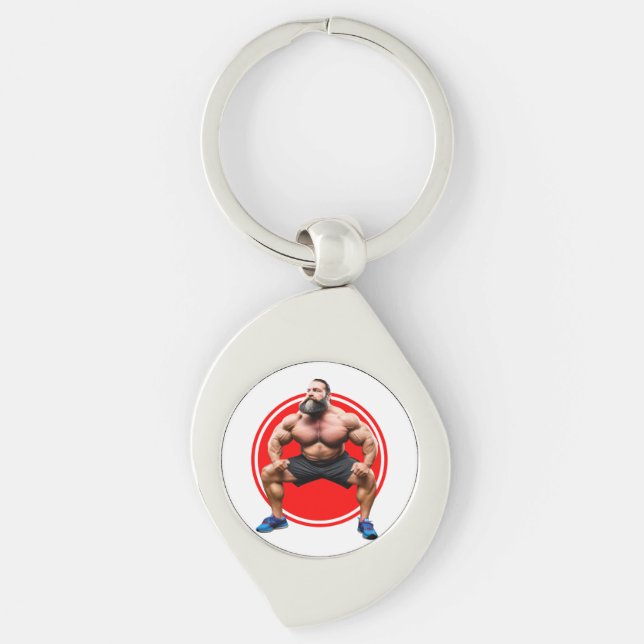 Porte-clés Barbu Musclé (Devant)