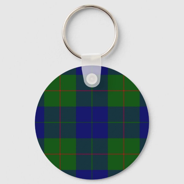 Porte-clés Barclay tartan blue green plaid (Recto)