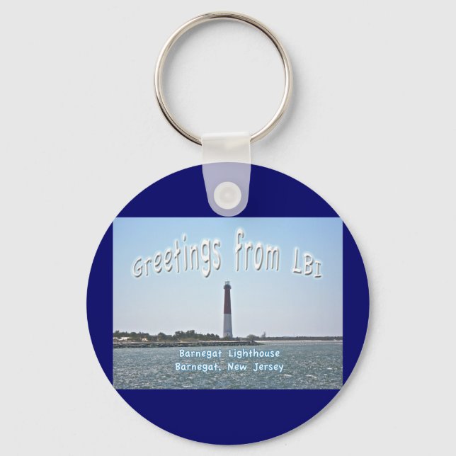 Porte-clés Barnegat Lighthouse LBI Greetings Keychain (Recto)