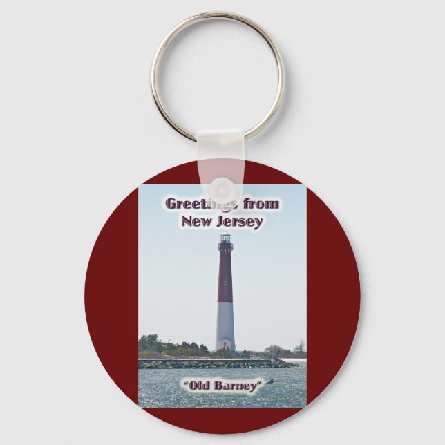 Porte-clés Barnegat Lighthouse NJ Greetings Keychain (Recto)