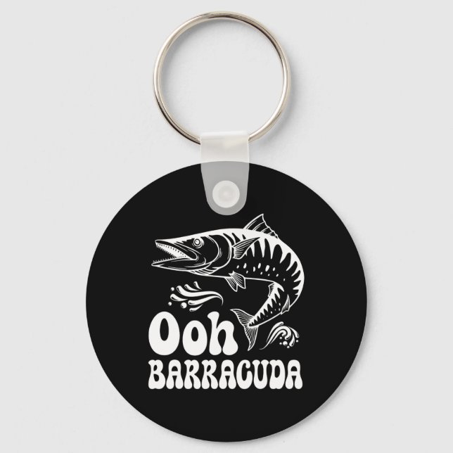 Porte-clés Barracuda drôle de pêche pour amateurs de rock  (Recto)