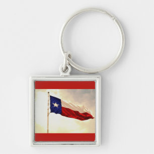 Porte-clés Barre de clé étoile solone du drapeau du Texas