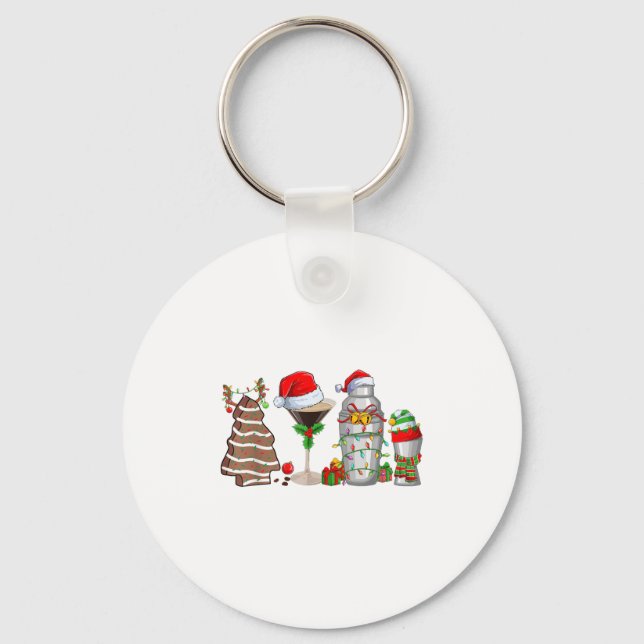 Porte-clés Barre de fête de Noël Espresso Martini (Recto)