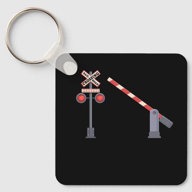 Porte-clés Barrière de franchissement ferroviaire Signal Hall (Recto)