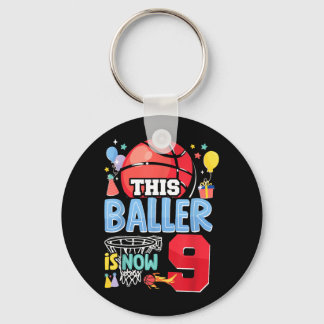 Porte-clés Basball Bball 9e anniversaire Ce Baller a maintena