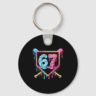 Porte-clés Baseball 67 Crème Glacée Dégoulinante Drôle Six Se