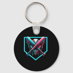 Porte-clés Baseball Accueil Plate Driys Baseball Bat