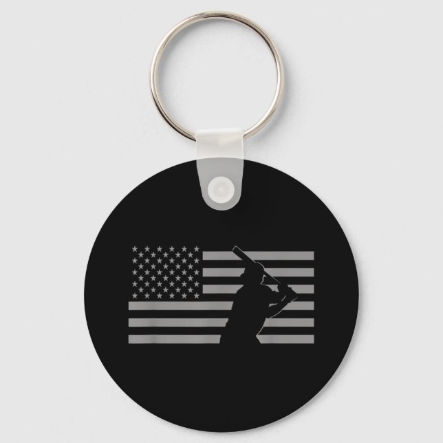 Porte-clés Baseball américain États-Unis Drapeau Baseball (Recto)