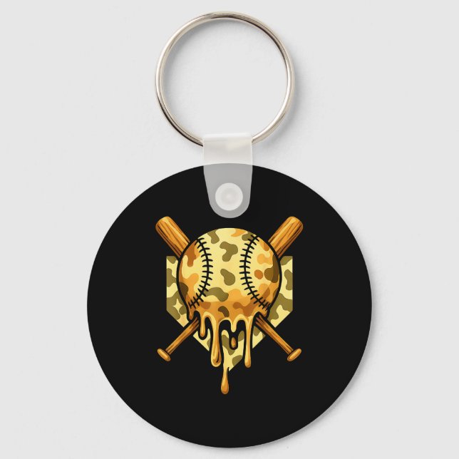 Porte-clés Baseball Drip For Boys Ice Cream Dripng Boys Baseb (Recto)