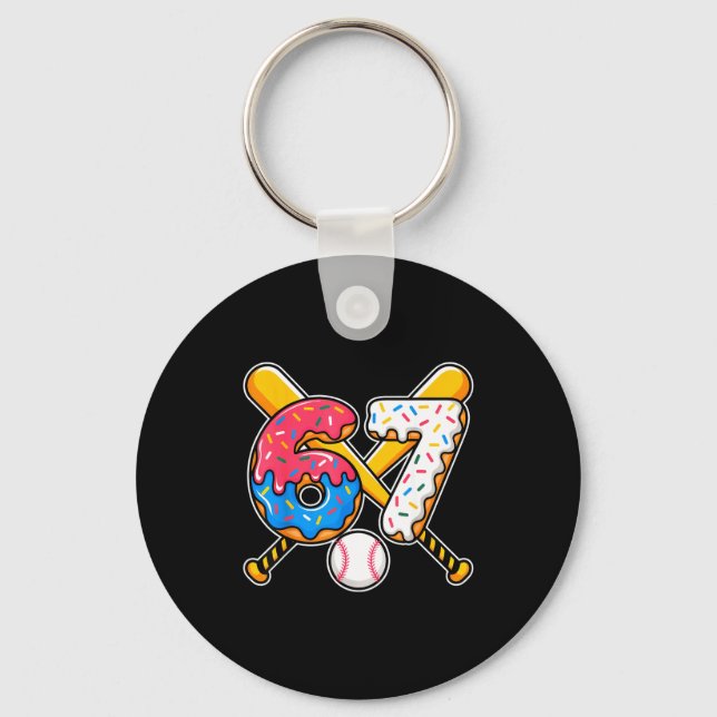 Porte-clés Baseball Drip Number 67 Player 67th Birthday Meme  (Recto)
