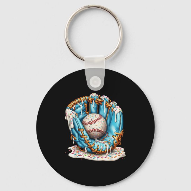 Porte-clés Baseball Glove Ice Cream Drip With Sprinkles Men B (Recto)