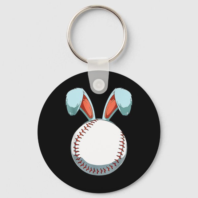 Porte-clés Baseball Lapin de Pâques OEufs de Pâques Chasse Ba (Recto)