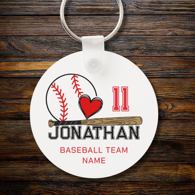 Porte-clés Baseball Personnalisé | Cadeau avec Nom (Créateur téléchargé)
