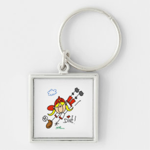 Porte-clés Baseball Plongeuse Filles T-shirts et Cadeaux de S