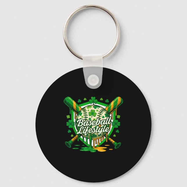 Porte-clés Baseball Saint-Patrick garçons filles hommes femme (Recto)
