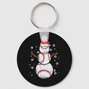 Porte-clés Baseball Snowman Noël Sports Boys Hommes Deux