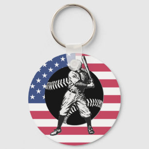 Porte-clés Baseball:Vintage Keychain