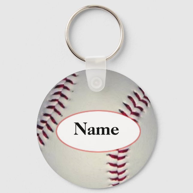Porte-clés Baseball with your name on it (Recto)