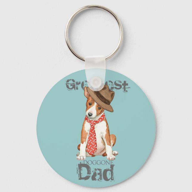 Porte-clés Basenji Papa (Recto)