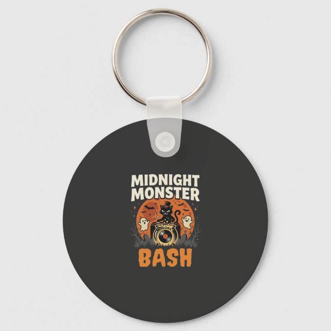 Porte-clés Bash de monstres de minuit d'Halloween (Recto)