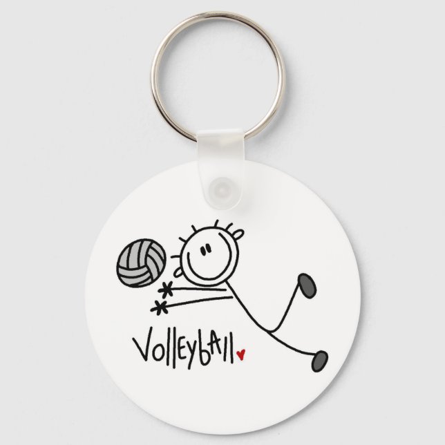 Porte-clés Basic Male Stick Figure Volleyball (Recto)