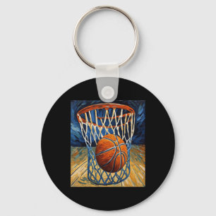 Porte-clés Basket-Ball En Vol Swishing Net