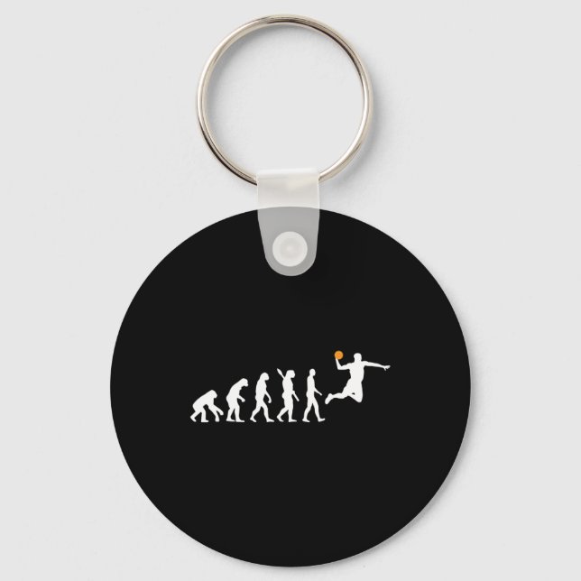 Porte-clés Basket-ball - Évolution humaine Darwin (Recto)