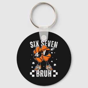 Porte-clés Basket-ball hilarant Six Bruh Pyjama Sept Shamroc