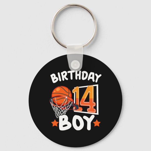 Porte-clés Basket-Ball Im 14 Ans 14ème Décor Boy (Recto)