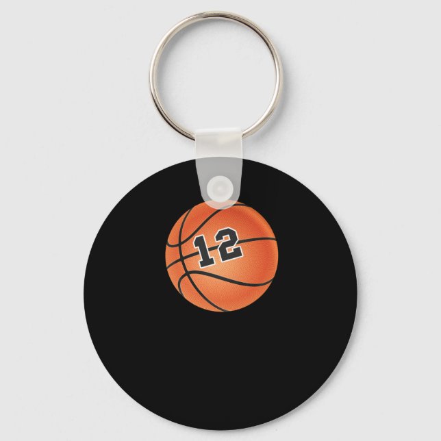 Porte-clés Basket-ball Numéro 12 (Recto)