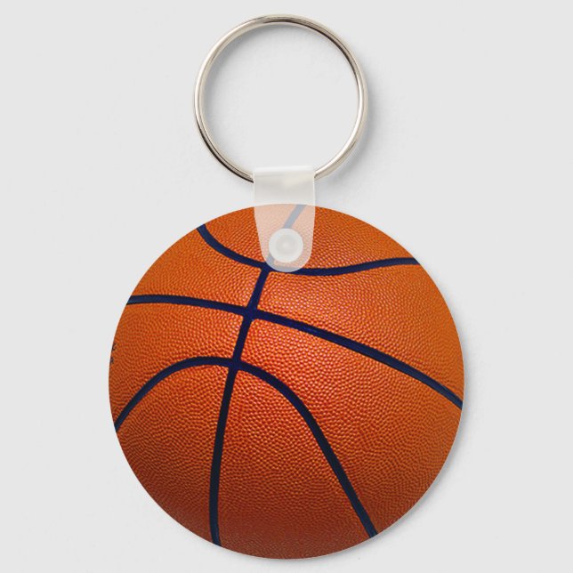Porte-clés Basket-ball orange et noir (Recto)