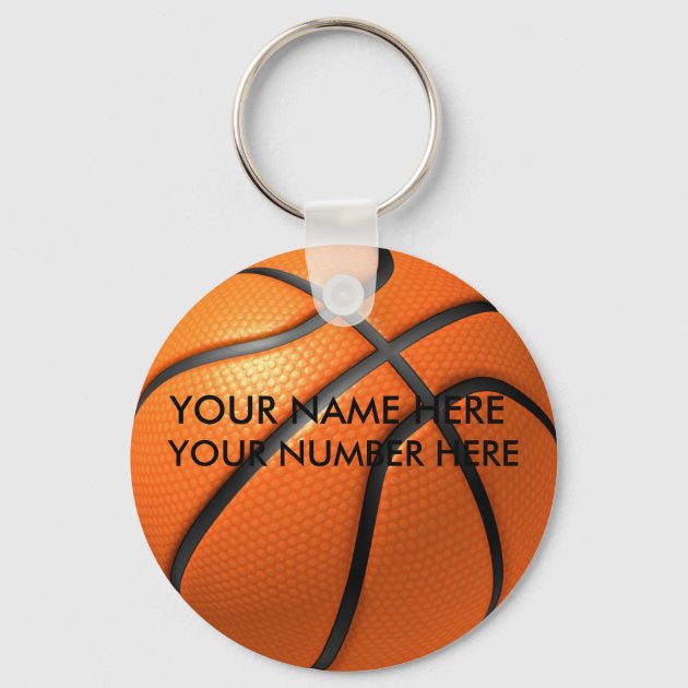 Porte-clés Basketball Personnalisable - Gravure Gratuite - Orange - Neuf Avec étiquettes