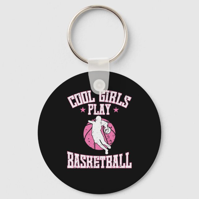 Porte-clés Basket-ball pour filles "Cool Girls play Basket (Recto)