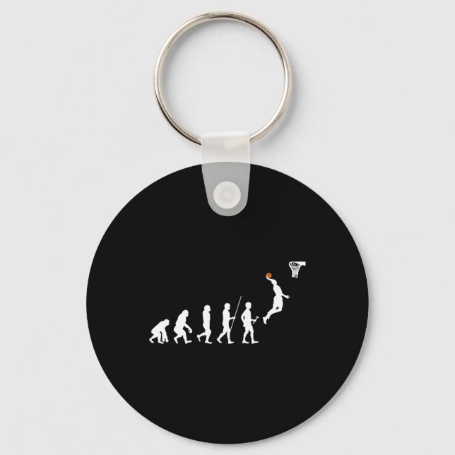 Porte-clés Basket-ball sur l'évolution humaine (Recto)